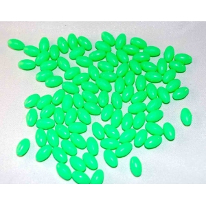 100 x Luminous oval rig beads